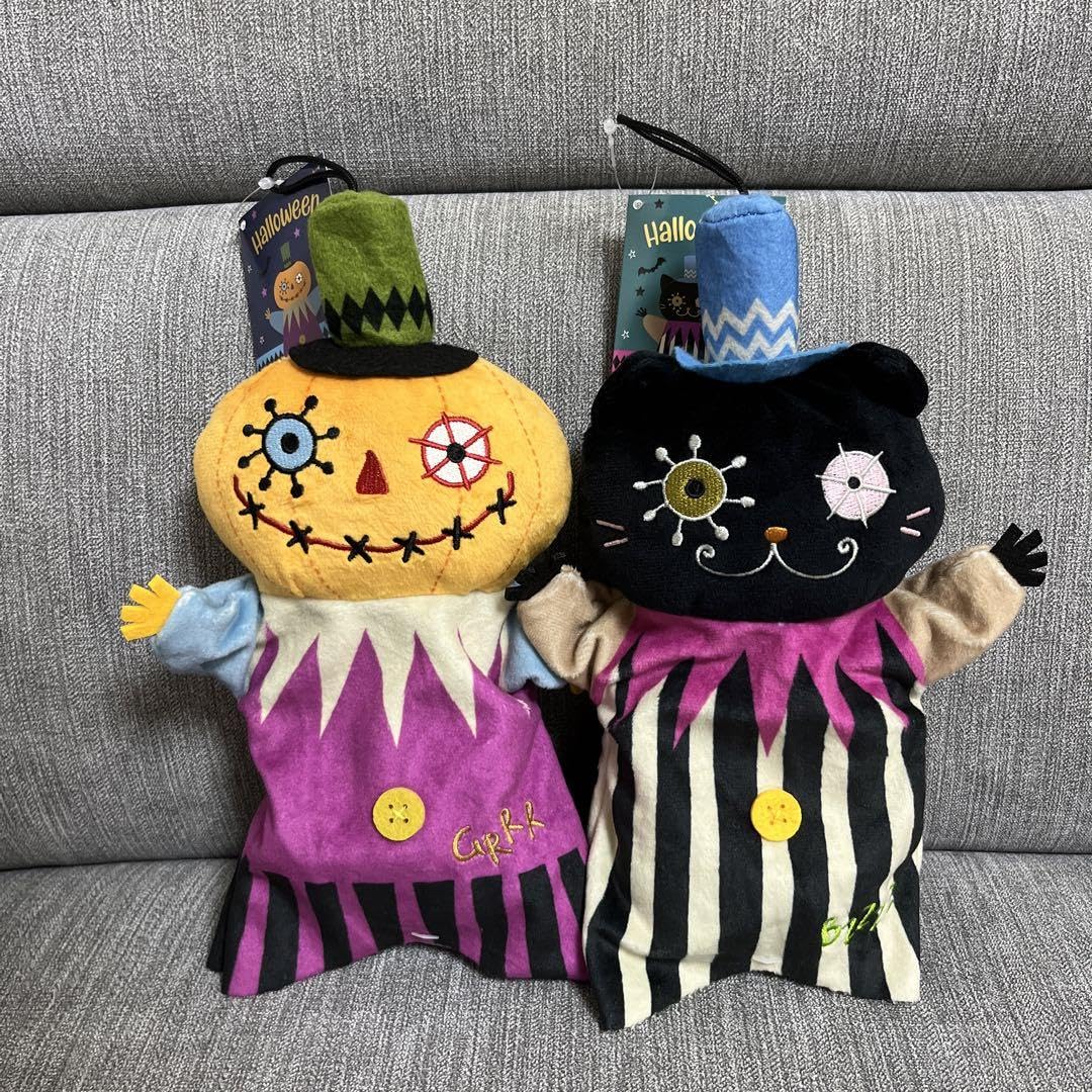 Amazon.co.jp: カルディ ハロウィン カボチャ クロネコ 黒猫 パペット